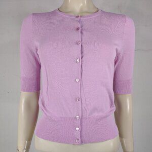 NWT Ann Taylor light purple lavender lightweight 3/4 sleeve cardigan ladies XS